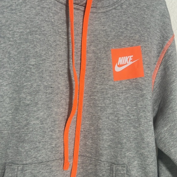 Nike Gray Hoodie with Orange Accents - Picture 2 of 7